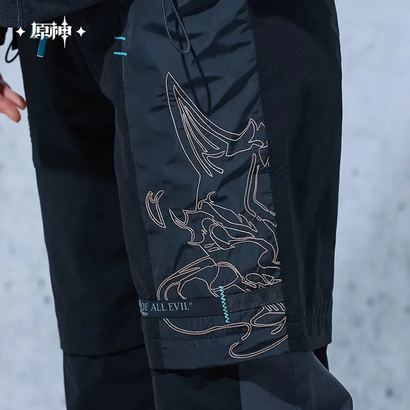 [Genuine] Game Genshin Impact Xiao Impressions Themes Collections Workwear Pants Anime Cartoon Cosplay Costume Halloween Gifts