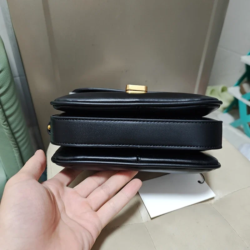 Women's genuine leather shoulder bag 2025 new fashionable high-end luxury envelope bag purple designer briefcase