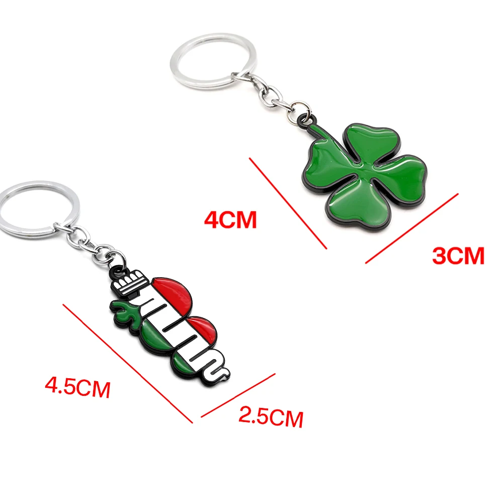 Green Four Leaf Clover Car Keychain Keyring Key Chain Ring Holder for Alfa Romeo 147 156 164 166 159 GT Giulia Giulietta Stelvio