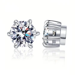 2pcs Zircon earrings Magnetic Simple Shining earrings No need to pierce the ear Valentine's Day Mother's Day gift