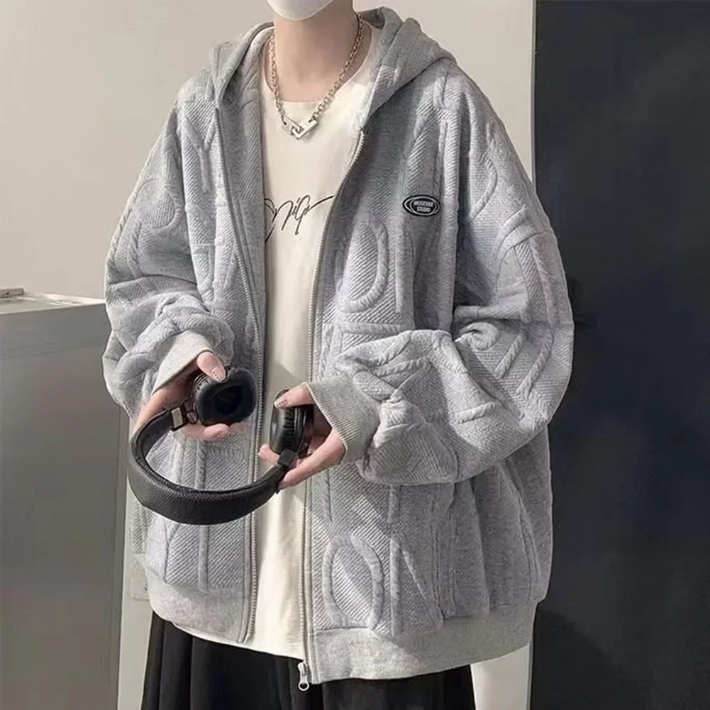 

Casual Wear White T603 Comfortable Wear Casual Loose Fit Sweatshirt Casual Clothing Casual Sweater Embossed Pattern