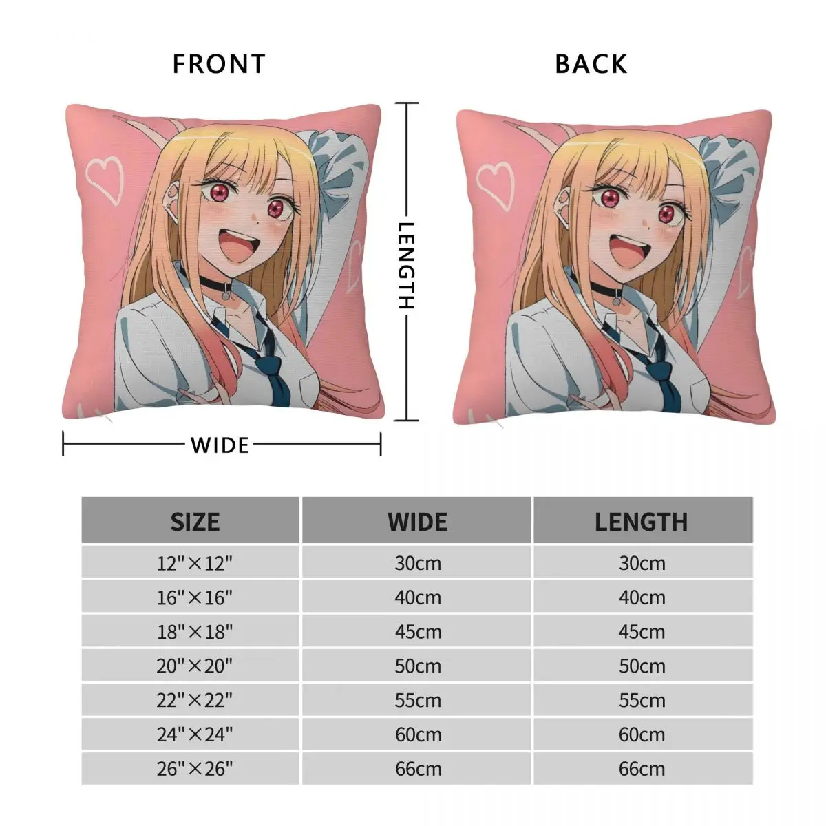 Pillow Cover My Dress Up Darling Marin Kitagawa Cushion Cover Morden Pillow Case For Chair Sofa Home Decoration Pillowcases