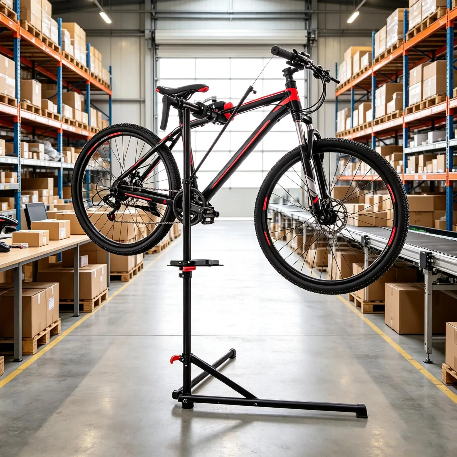 Bike Repair Stand Bicycle Work Maintenance Holder Floor Standing Bike Rack for Indoor Outdoor Apartment Home Garage Workshop