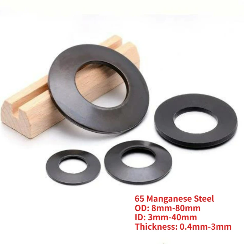 2-400pcs Black Oxide Butterfly 65Mn Steel Disc Spring Locking Washer M3 M4 M5 M6 M8 M10 M12 M14 M16 M18 M20 M22~M40