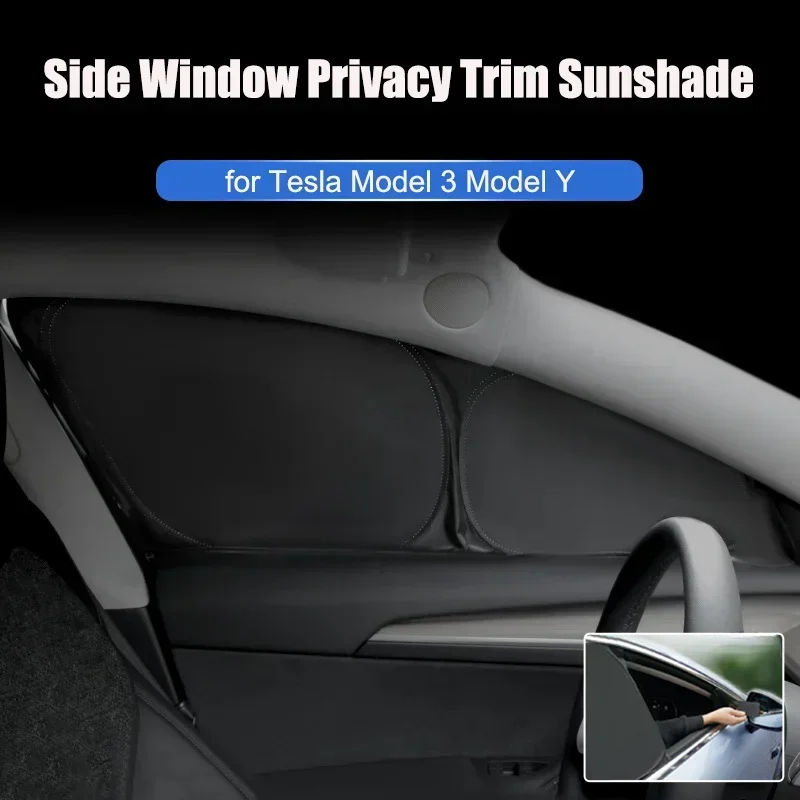 Side Window Privacy Sunshade for Tesla Model 3 S X Y Front Rear Windshield Insulation Privacy Curtain Outdoor Whole Car Shading