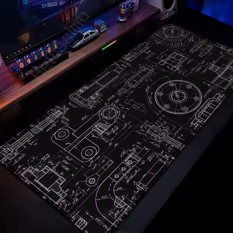Mouse Pad Gaming Accessory Mechanical Drawing Large HD Mousepad XXL MousePad Natural Rubber Carpet Non-Slip Table Mat Office Rug