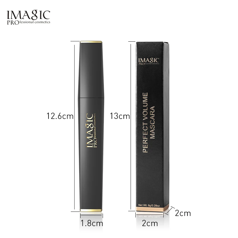 IMAGIC 4D Silk Fiber Mascara Waterproof Extended Thick Long Curly Eyelashes Black Curling Eyelash Brush Makeup Professional