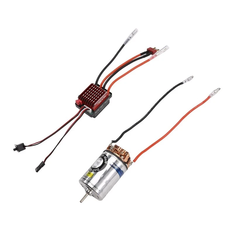 Best High Voltage ESC 320A T Plug Set 550 37T Waterproof Brushed Motor For 1/10 RC Crawler SCX10 D90 Traxas Axial Tamiya