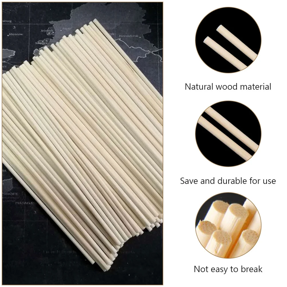 200Pcs Kinder DIY Handwerk Materialien Natürliche Holz Dübel Stange Sticks Pädagogisches Handwerk Liefert Holz Dübel