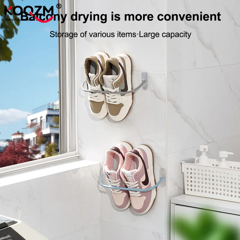 1pc Einfache Schuh Rack Wand-montiert Badezimmer Hausschuhe Haken Halter Schuhe Slipper Ablauf Lagerung Trocknen Rack Schuh Veranstalter aufhänger