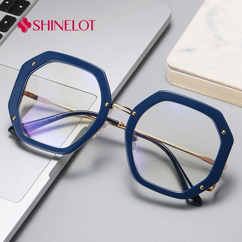 

95243 Best-Selling Polygon Eyeglasses Frame Radiation Protection Female Glasses Youth Style Trendsetters Eyewear