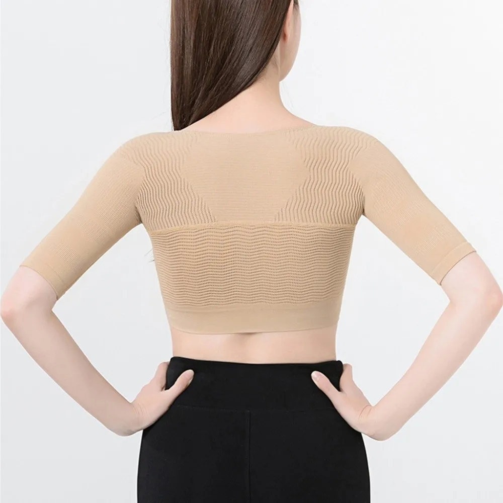 Chest Brace Chest Lifter Shapewear Shoulder Pulling Adjustable Push Up Body Shaper Control Body Short Sleeve