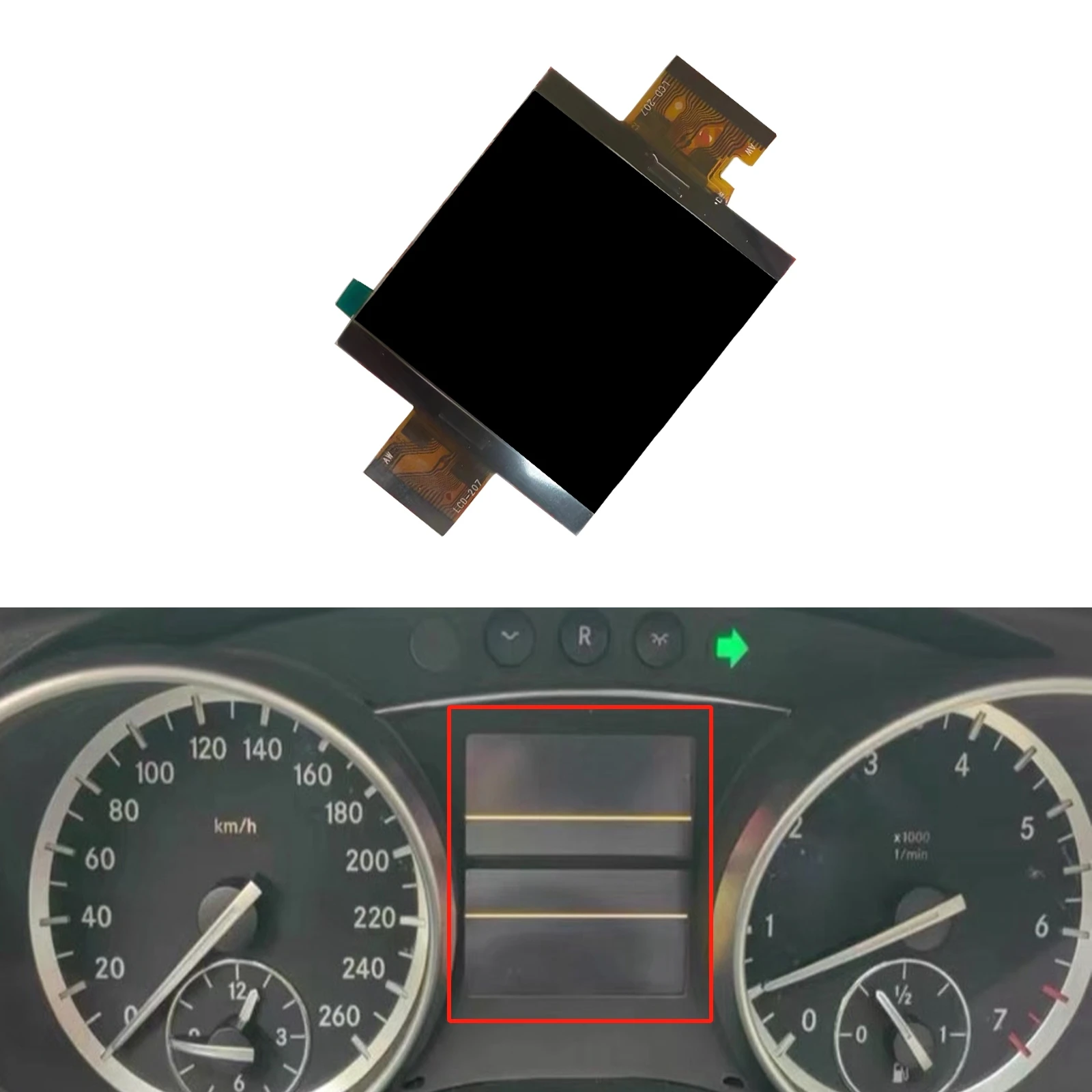 New Dashboard LCD Display for Mercedes GL X164, ML W164, R-Class W251 Instrument Cluster LCD Replacement Accessories