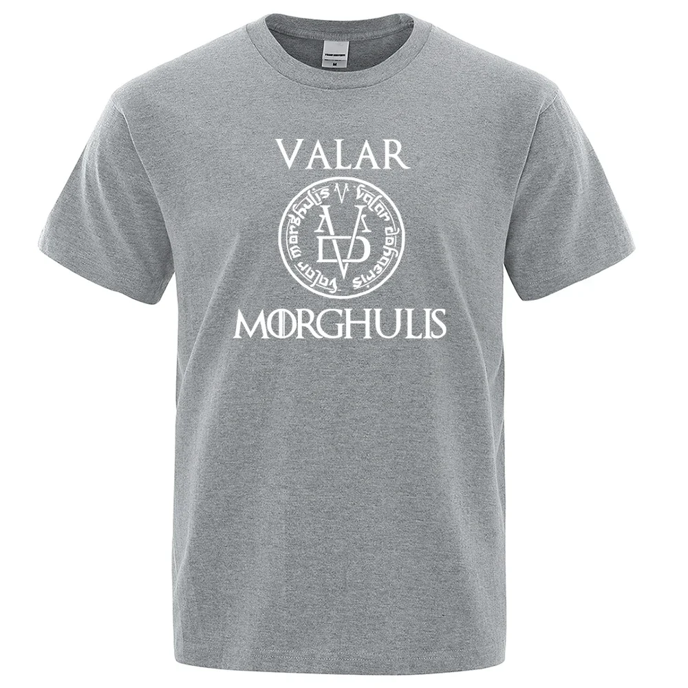 Casual Men's T-Shirt A Song of Ice and Fire T Shirt Valar Morghulis Print T-Shirts Summer Cotton Short Sleeve Breathable Clothes