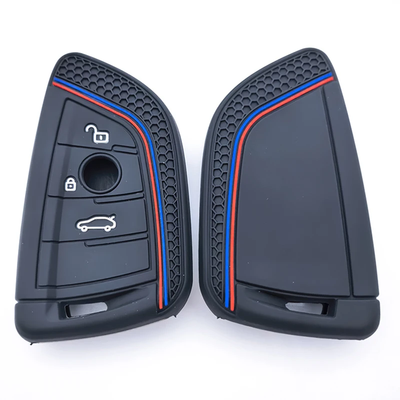 Silicone Remote Car Keychain Holder Key Case Cover for BMW F48 F46 F10 F20 F30 X1 X2 X3 X4 X5 X6 Z4 1 2 3 4 5 6 7 Serie 7 Wallet