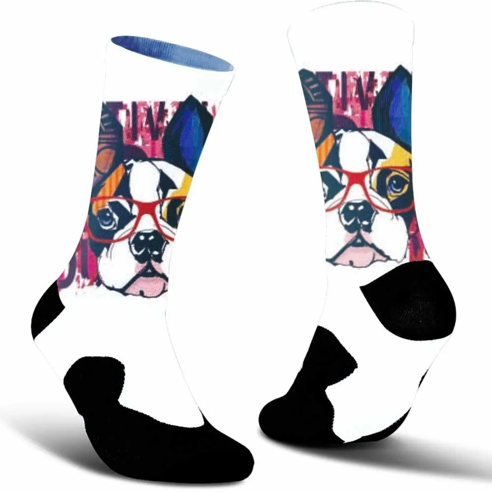 ถุงเท้าปั่นจักรยานกีฬาลายกระต่ายสร้างสรรค์ใหม่ระบายอากาศได้ดีดูดซับเหงื่อทนทานยืดหยุ่นสูงของขวัญไรเดอร์ที่ดี