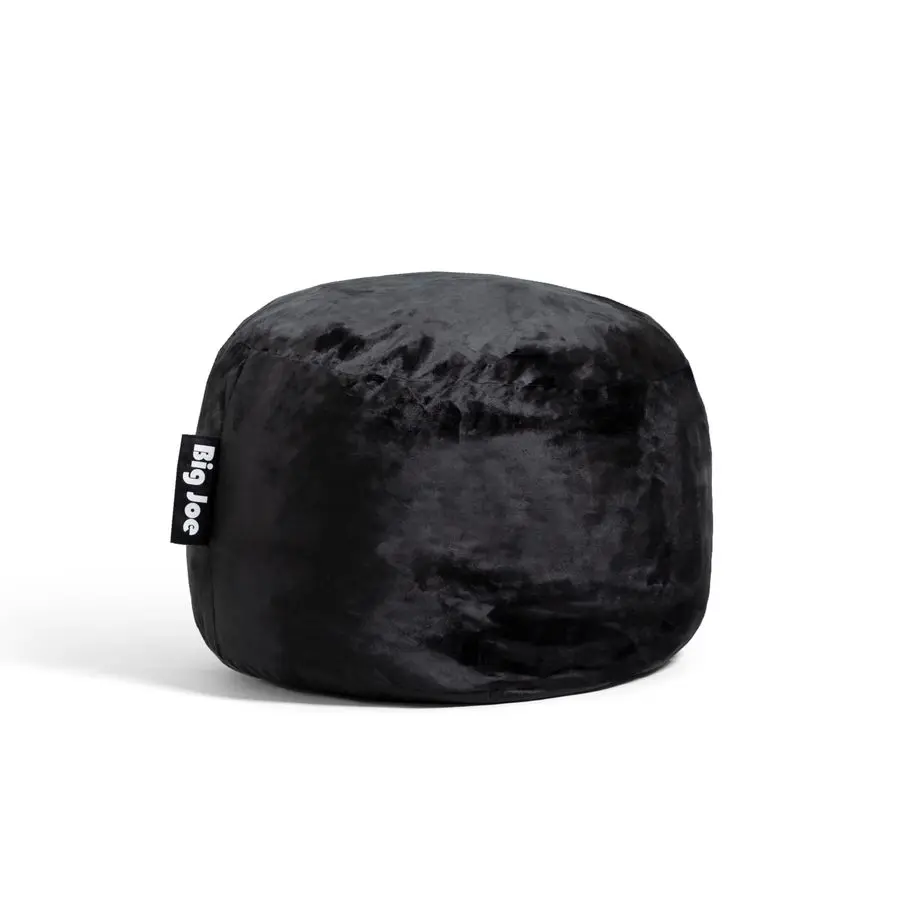 

Fuf Small Foam Filled Bean Bag Chair, Black Plush, Soft Polyester, 2 feet