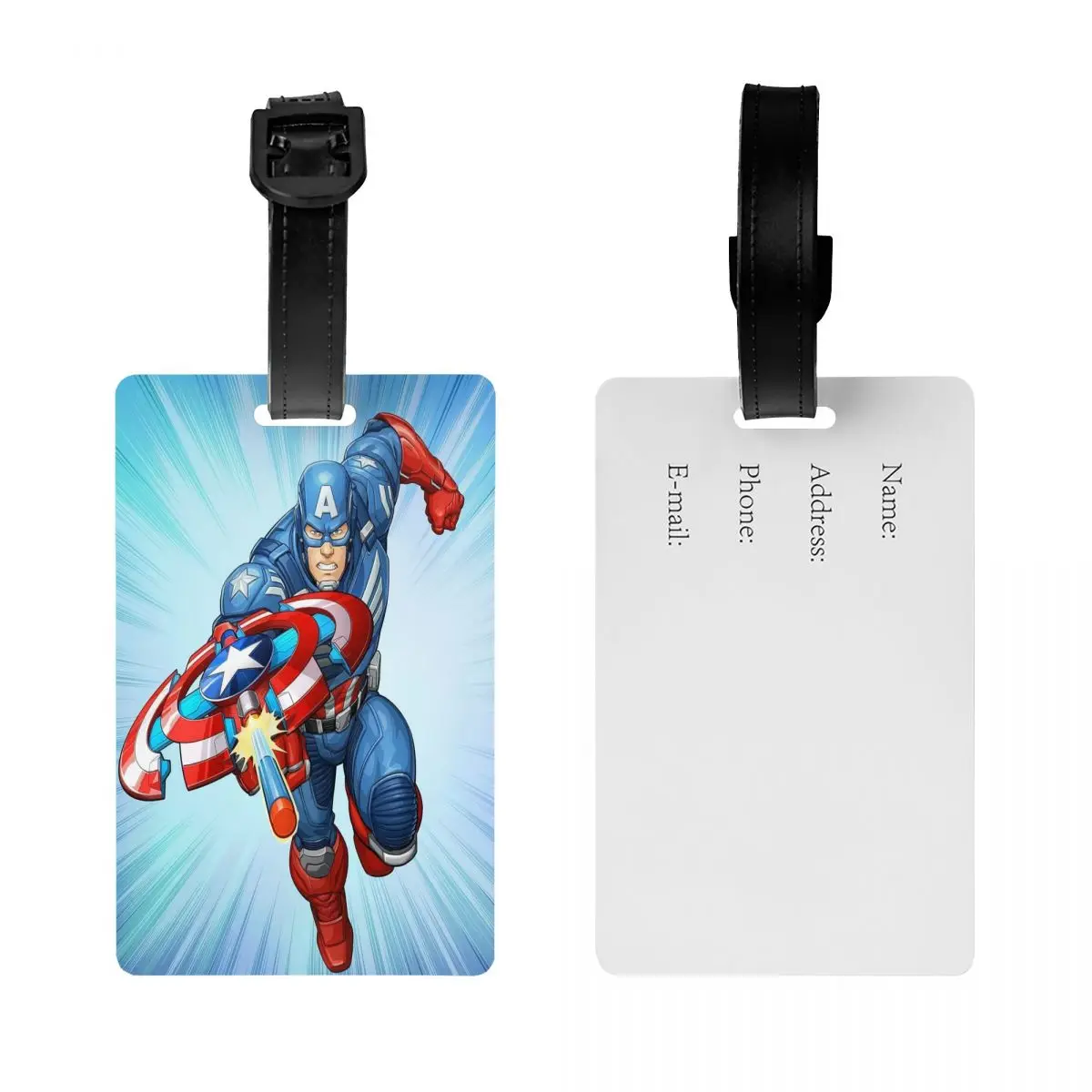 Custom Captain America Bagagelabel Privacy Bescherming Bagagelabels Reistas Labels Koffer