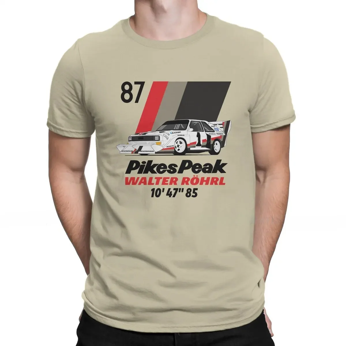 Gran Turismo Racing Game TShirt for Men Walter Rohrl Pikes Peak 87 Humor Summer Tee T Shirt High Quality New Design Loose