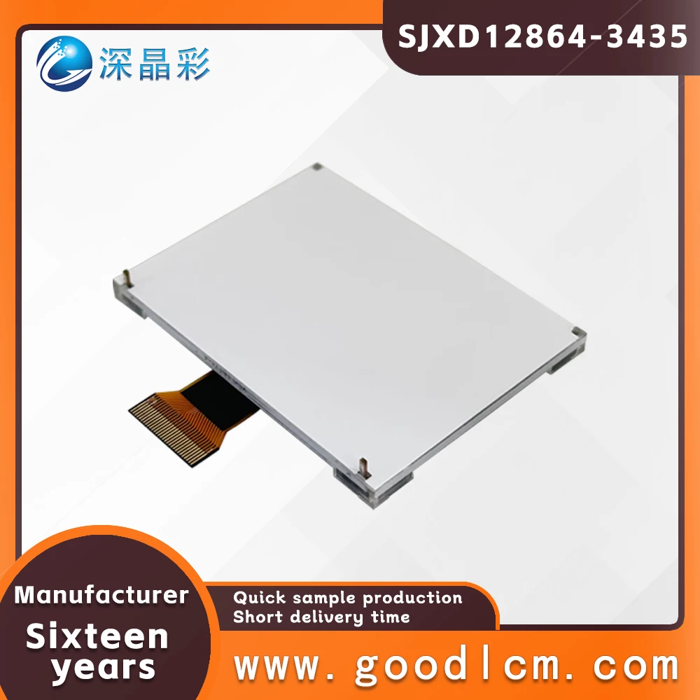High Quality COG LCD SJXD12864-3435 FSTN Positive Low Energy Graphics Dot Matrix Screen High Brightness 12864 LCD Display Screen