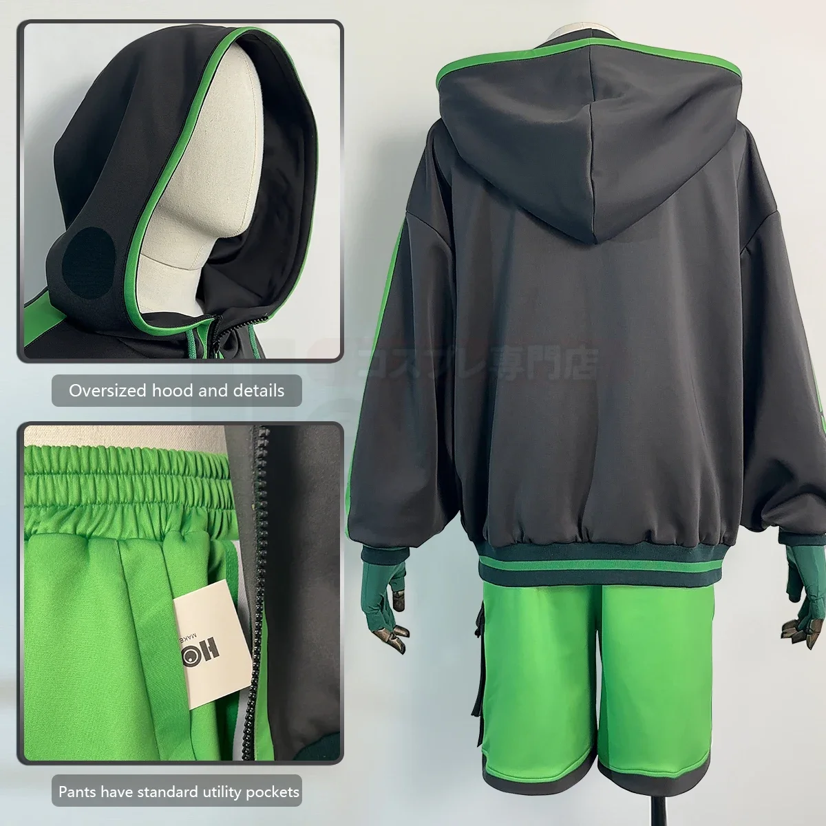 Косплей Mob 100, аниме Mobu Saiko Hyaku Kageyama Shigeo, карнавальный костюм, парик, толстовка, шорты, перчатки, розовая сетка, повседневная одежда