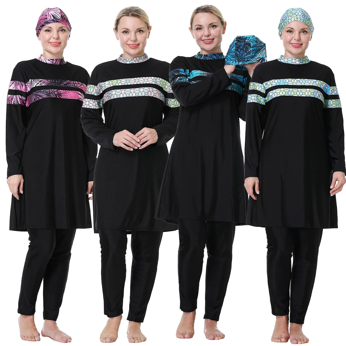 

Burkini Muslim Swimwear 2023 Women Abaya 3 Pieces Swimsuit Muslim Bathing Suit Burkini Femme Musulmane Islamic Swimming Suit 7XL