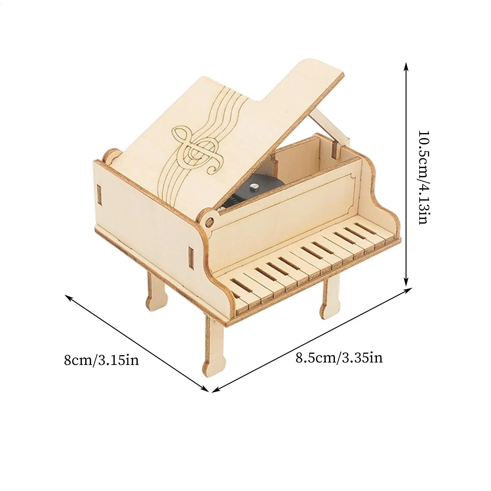 Kotak Musik DIY Instrumen Bangunan Mekanis Kotak Musik Mekanis Piano untuk Anak-anak Usia 7-14 Tahun Anak Laki-laki Perempuan Keluarga Wanita Pria