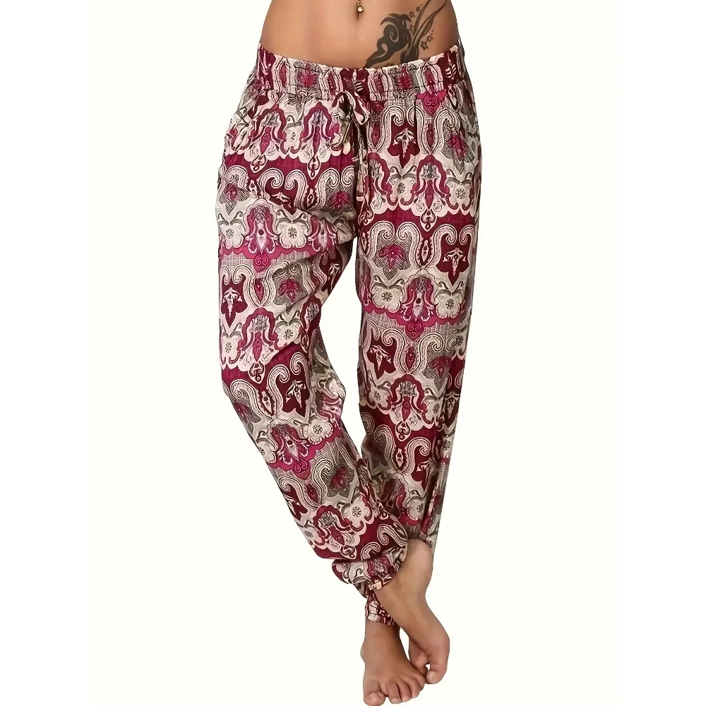 

Plus Size 1XL-5XL Women's Harem Pants Loose Boho Print Yoga Pants