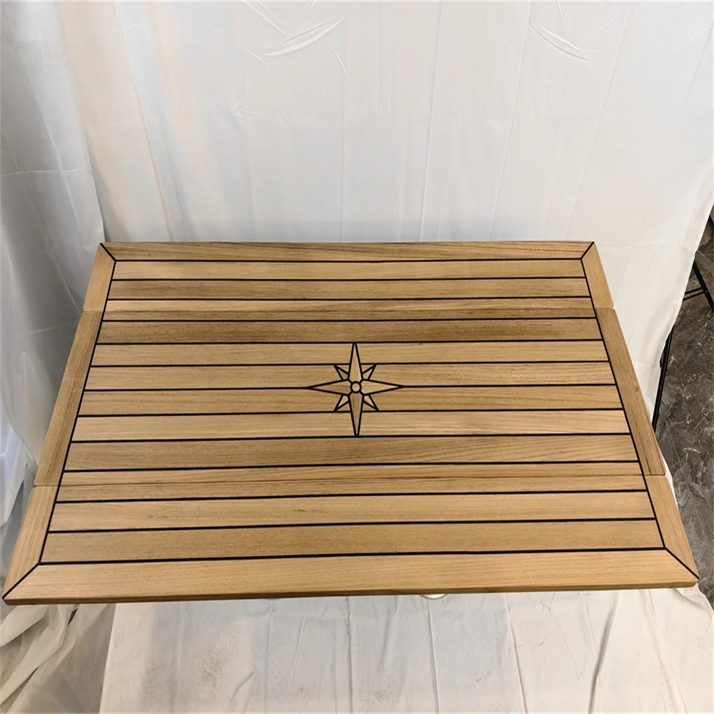 Boat Rectangular Folding Teak Table Top Two Wing 340/680x600,340/680x800,340/680x1000,340/680x1250mm Marine Boat RV Caravan