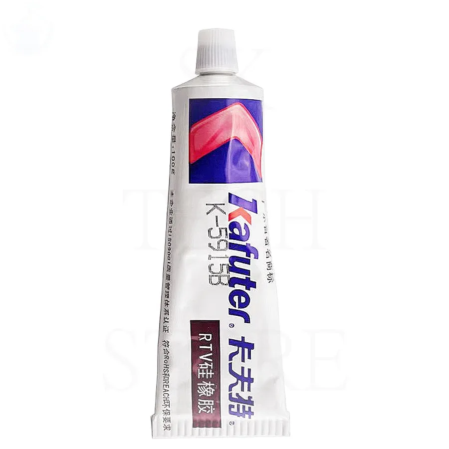 2pcs Kafuter 100g K-5915B RTV Electronic Transparent Glue Silicone Rubber Sealant Temperature Curing Adhesive