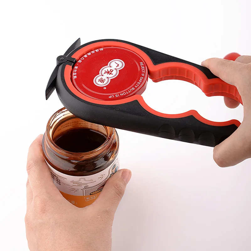 Multi Functional Can Opener 4in1 Bottle Opener Cap Twister Anti Slip Cap Twister Quick Opening Cooking Everyday Use Kitchen Tool