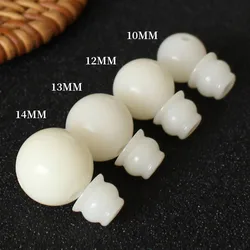 5 sets Natural Bodhi Seed Polished White Tri-holes Connector Beads 10-16mm Jewelry End Three Way Buckle Charms DIY Jewelrys Make