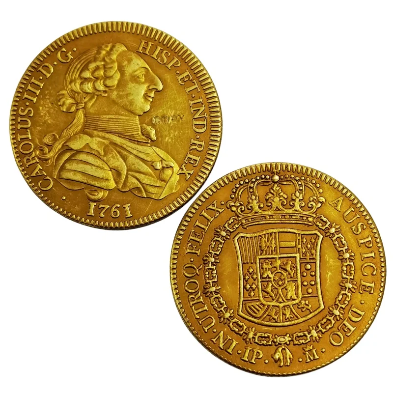 1761 Spain 4 Escudos - Carlos III Madrid Gold Copy Coin