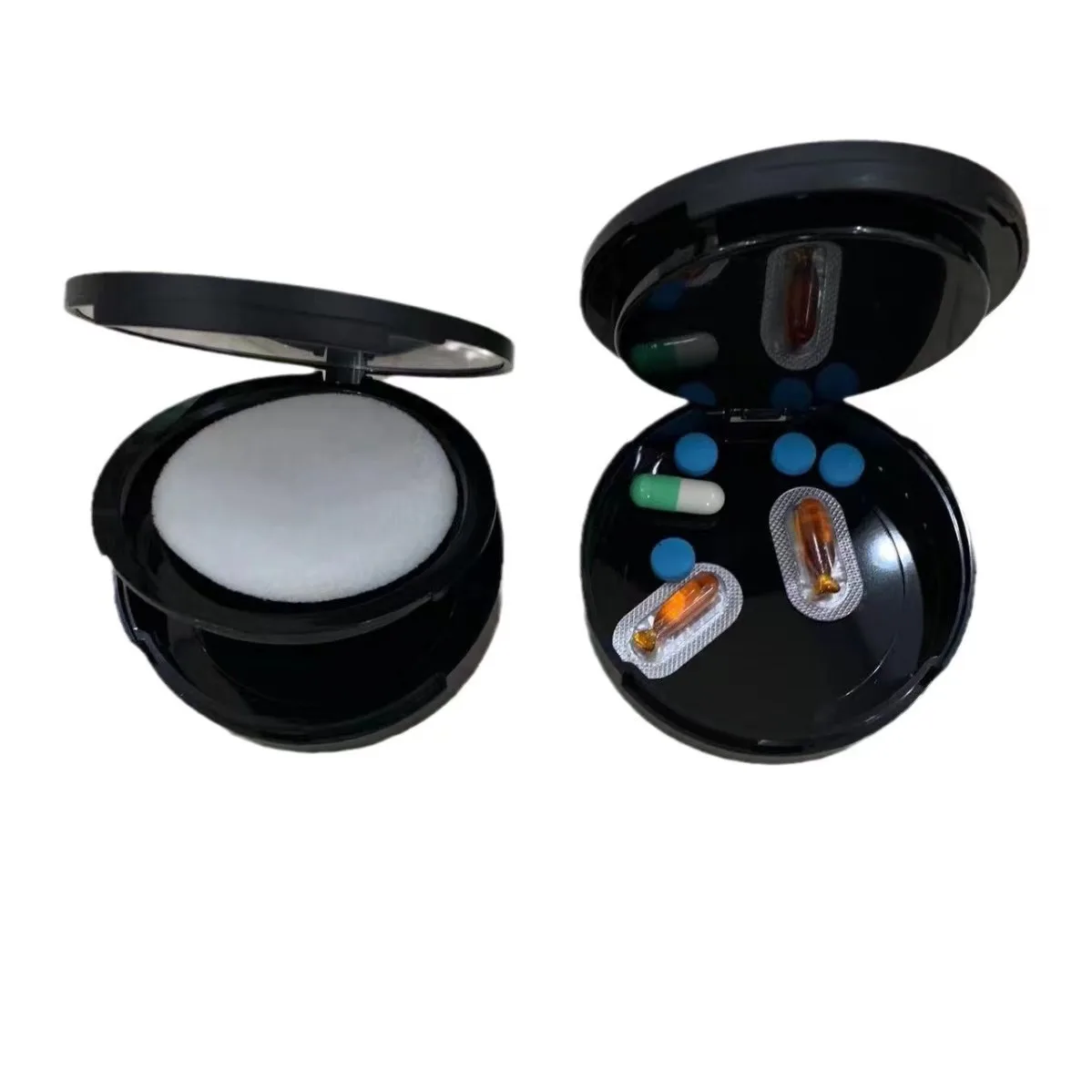 New Makeup powder Mini Hidden Safe Box Secret Compartment Stash Box Empty Car Key Fob Hide and Store Money Pills Coin