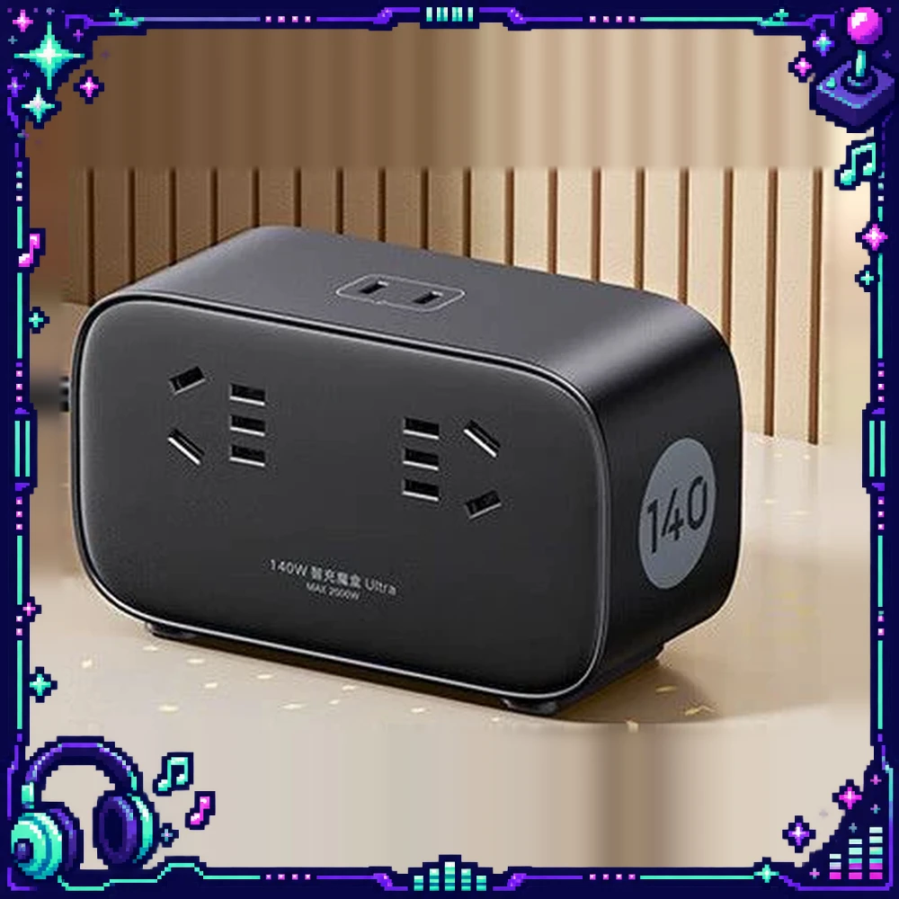 UGREEN 15100 Desktop Charger 140W GaN CD344 Power Strip 2 USB-C 1 USB-A 3 AC Sockets 1.8m Cord with 1.5m USB-C Cable