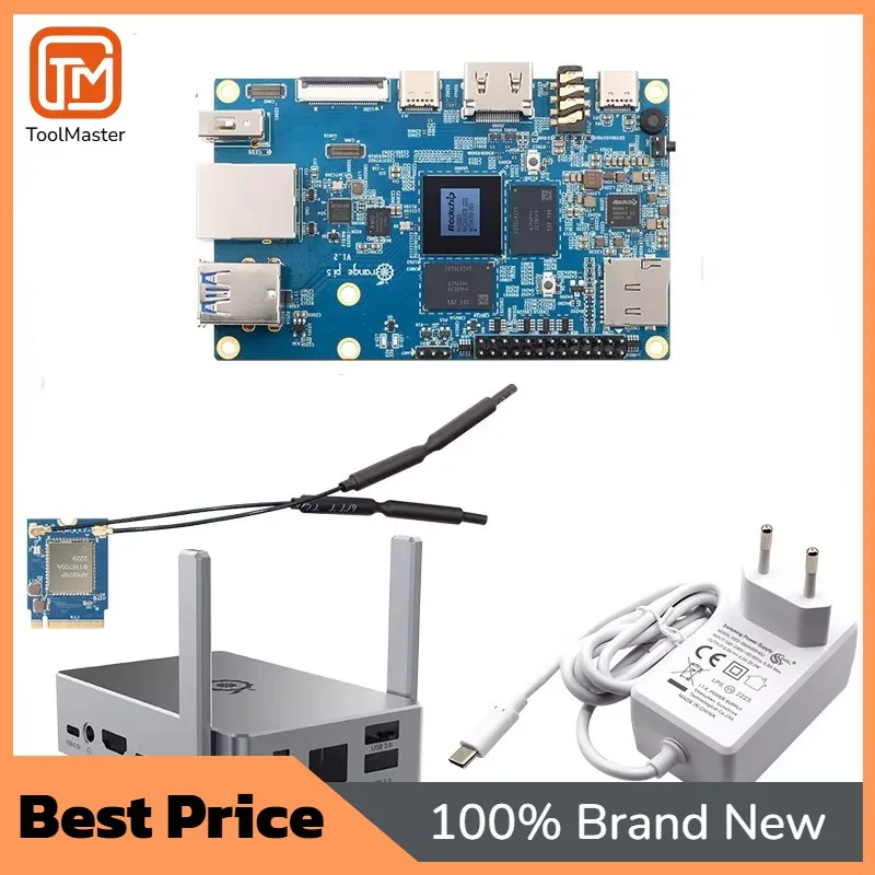 

【Hot Sale】Orange Pi 5 16G+Wi-Fi6/BT5.0 Module+5V4A Type-C Power Supply+Metal Case, RK3588S SSD Gigabit Ethernet Single Board Com