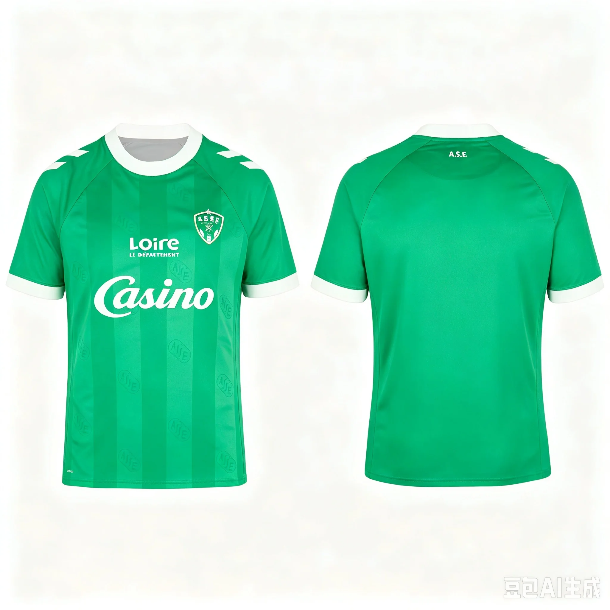 2026-27 Neues Saint Etienne Fußballtrikot für tägliches Training, Spiele, Freizeit, schnelltrocknendes Sport-Kurzarm-T-Shirt, Familien-Set – Detail 4