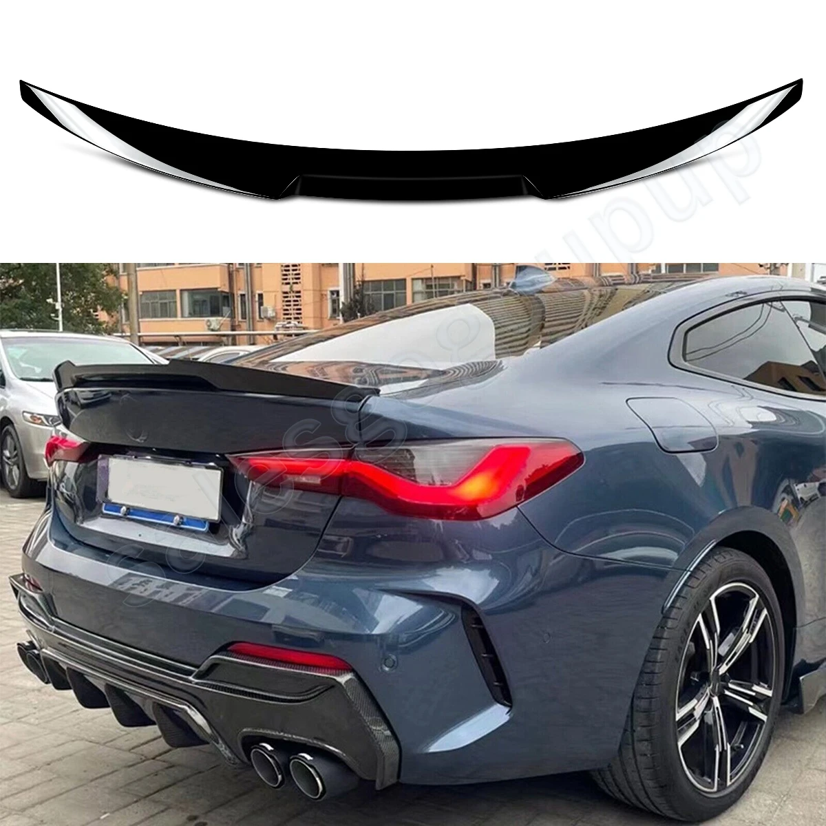 لسيارات BMW 4 Series G22 420i 430i 420d 430d M440i M440d 2020-2024 كوبيه G82 M4 نمط الخلفي سبويلر بوديكيت الجذع الخلفي الذيل الجناح