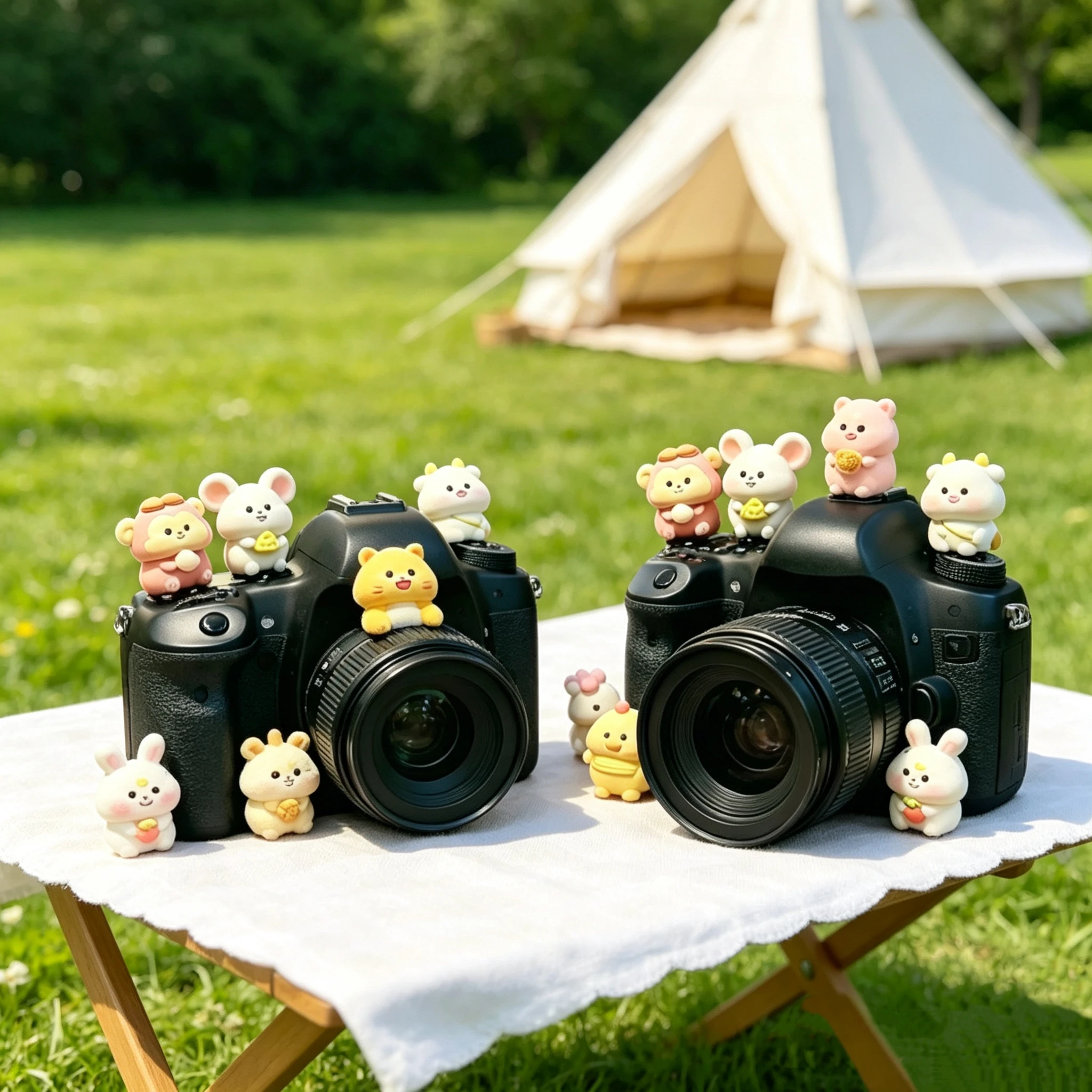 Cute The 12 Chinese Zodiac Animals kept for payment Series Hot Shoe Cover for Leica Q2 Fuji X100V X-T5 Sony ZV-1 Canon EOS R5 Ni view 2