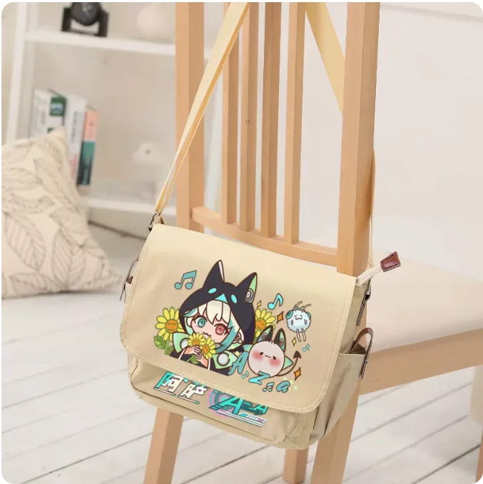 Anime AZa Vtuber Crossbody Canvas Bags School Bag Unisex Messenger Bag Fashion Shoulder Bag 1242