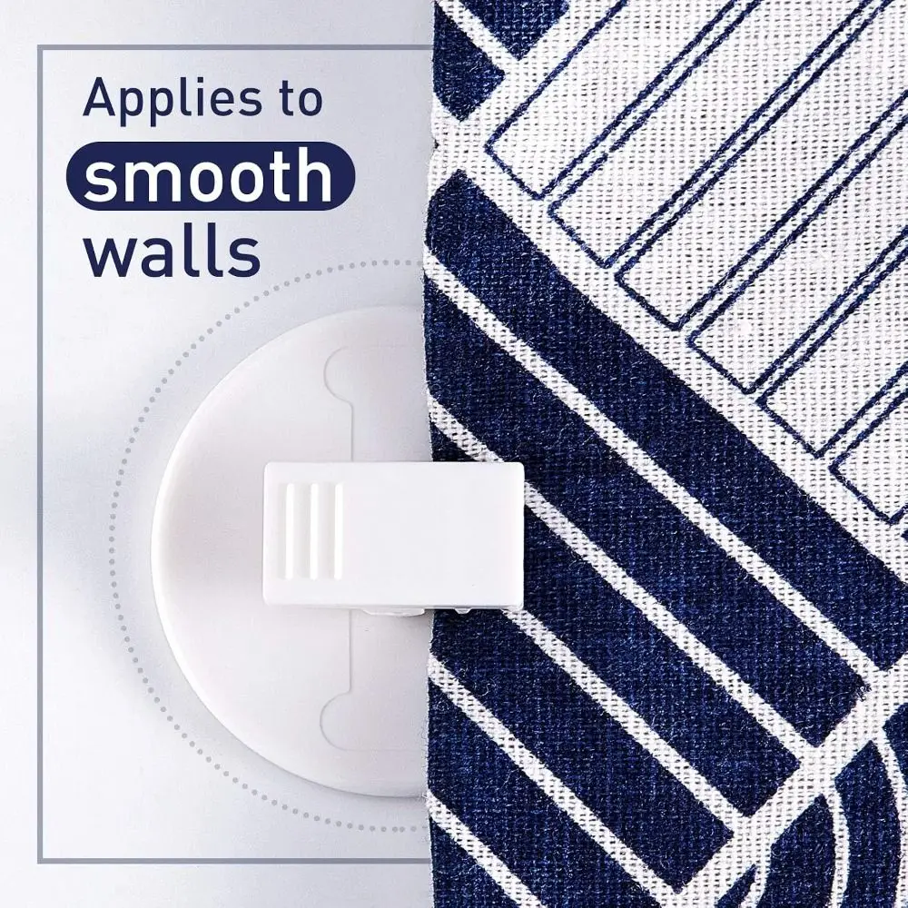 Self Adhesive Shower Curtain Clips Waterproof Easy Install Windproof Splash Guards Non-Slip Design Adhesive Curtain Clips