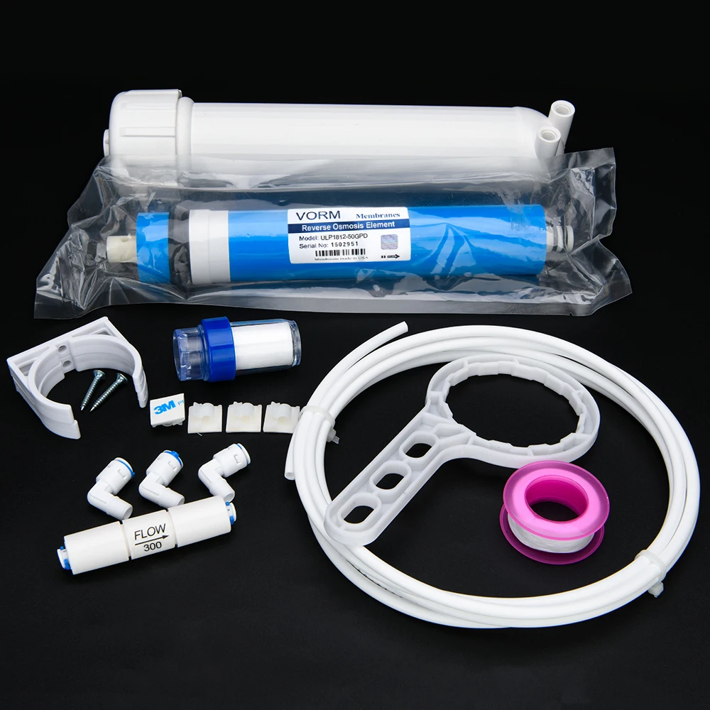 

Free Shipping 50gpd VORM RO Membrane + 1812 RO Membrane Housing + Reverse Osmosis Water Filter System Parts