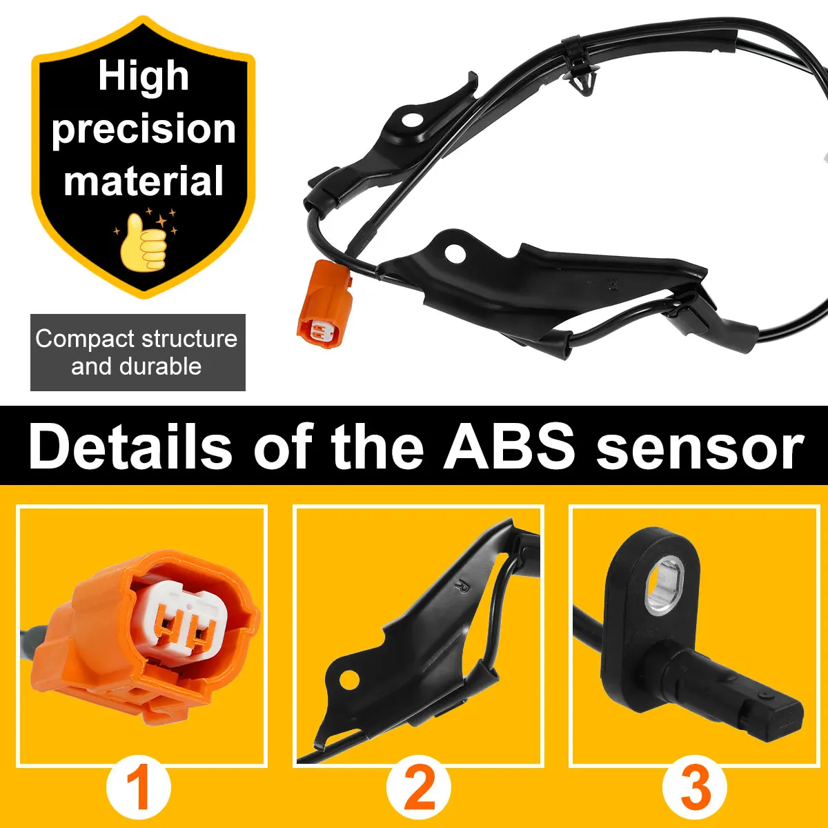 ABS Speed Sensor Compatible TSX 2004-2008 ACCORD 2003-2007 Front Left/Right High Sensitivity Car Wheel Speed Sensor Replacement