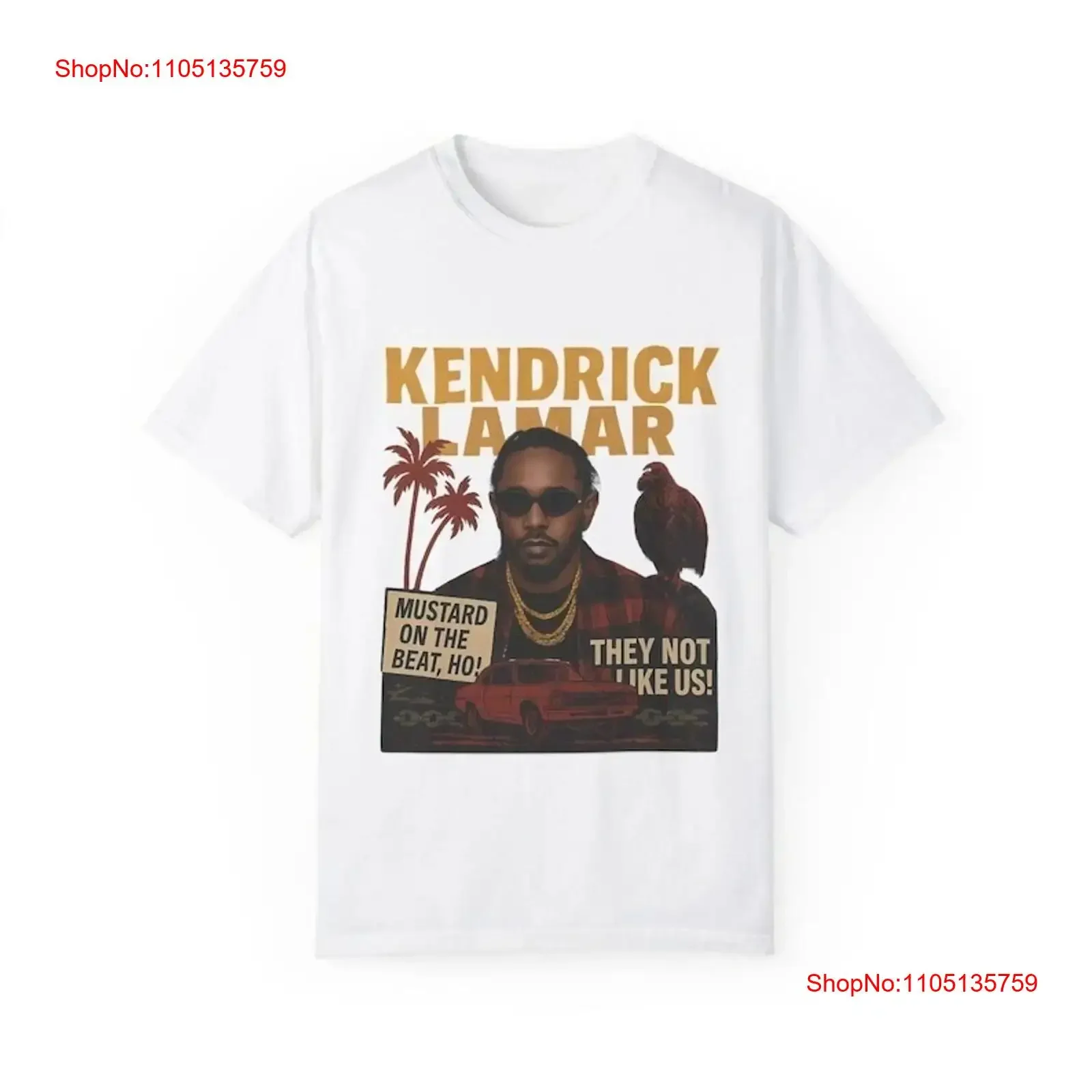 Kendrick Lamar T Shirt They Not Like Us Mustard on the Beat Rap vintage Washed Casual Comfortable designer clothes Breathable