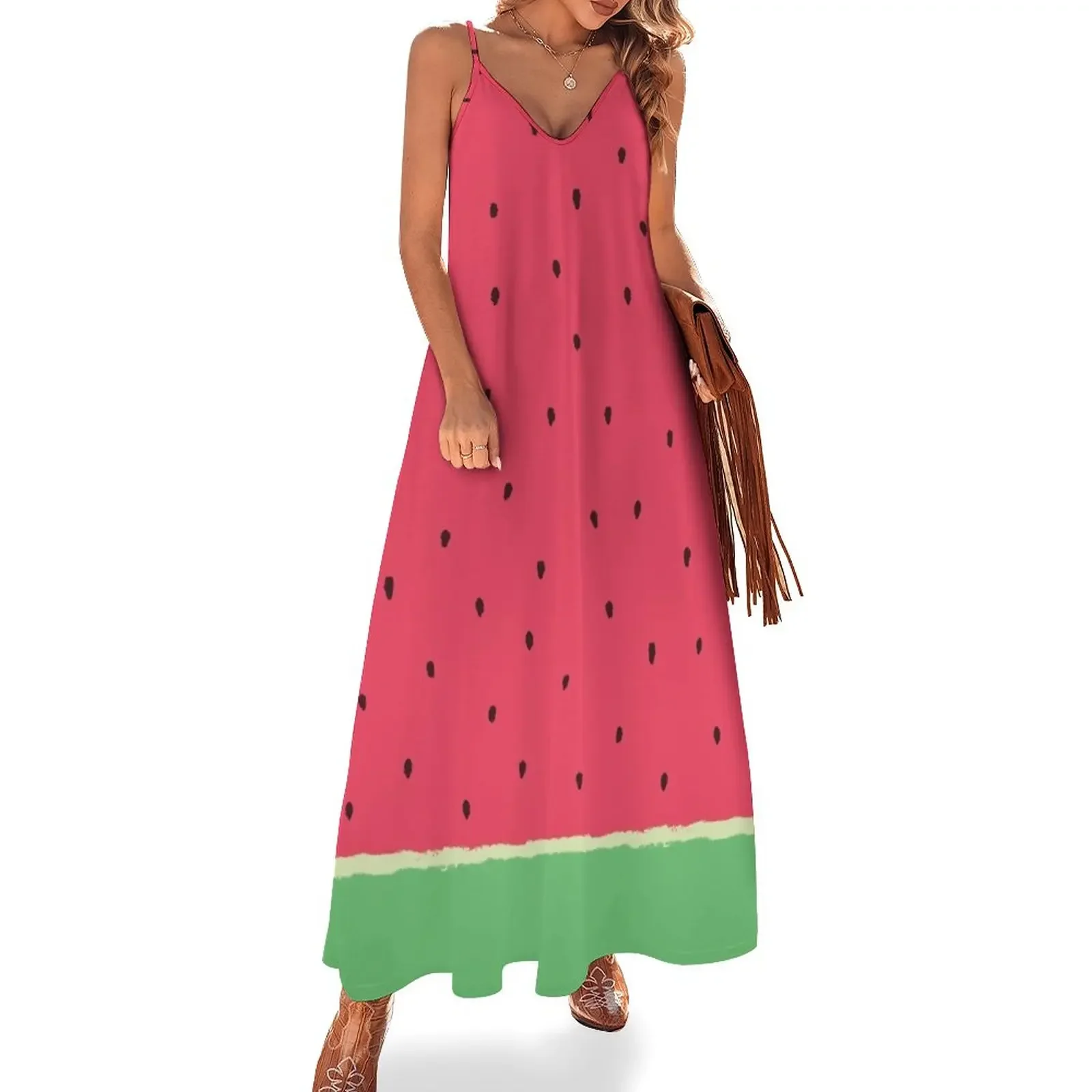 

Watermelon Time Sleeveless Dress womens clothing women's evening dresses elegant dresses plus sizes Women's skirt