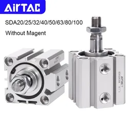 AIRTAC Original SDA B Pneumatic Compact Cylinder Male Thread Bore 20 25 32 40 50 63 80 100mm Stroke 5 10 20 25 30 40 45 50 100mm