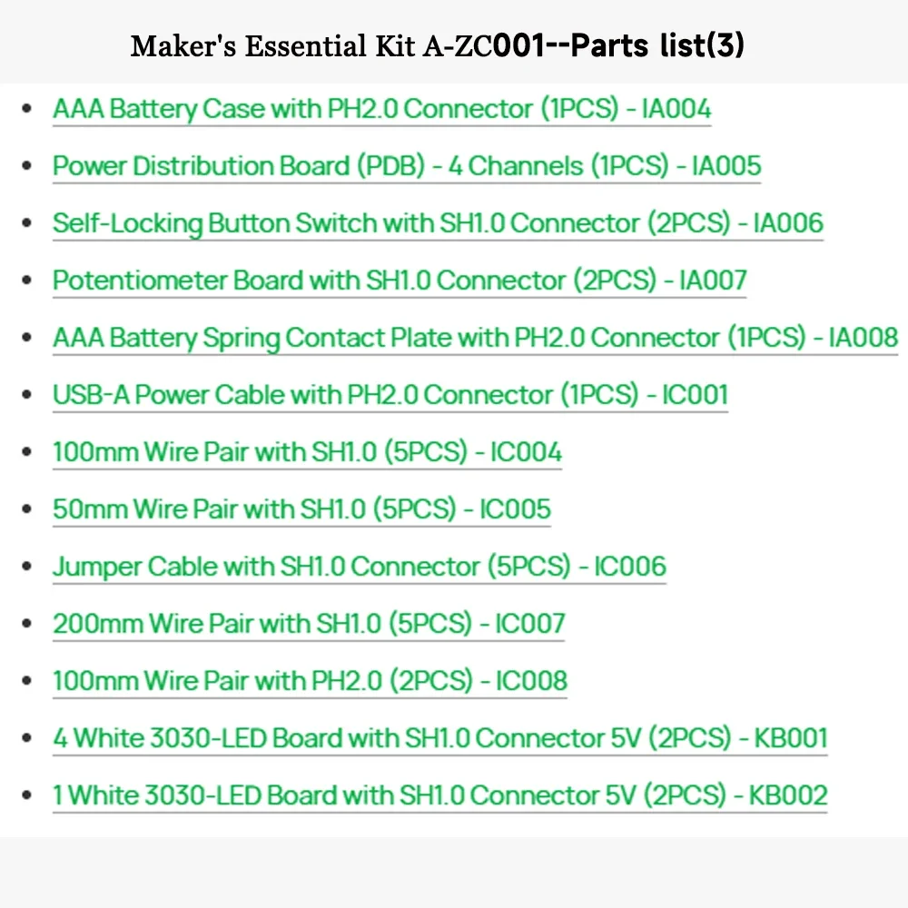 Maker's Essential Kit A-ZC001 For bambu lab DIY Model Bambu Lab 3D