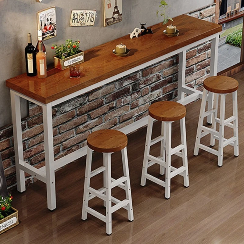 

Counter Reception Desk Bar Table Cocktails Bistro Industrial Night Club Bar Table Long Outdoor Fishing Furniture Tavolo Dj FYBT