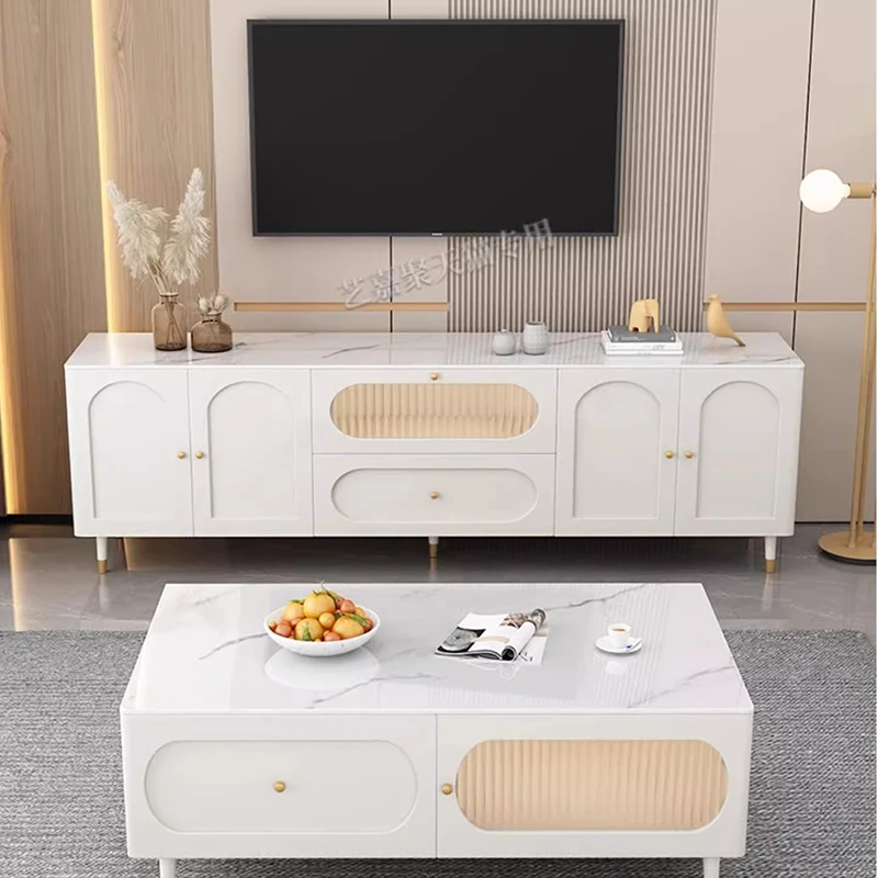 

Modern Tv Cabinet Comtable Furniture Portable Stand Grey Organizer Table Room Suspended Meubles Television Multifunction Home