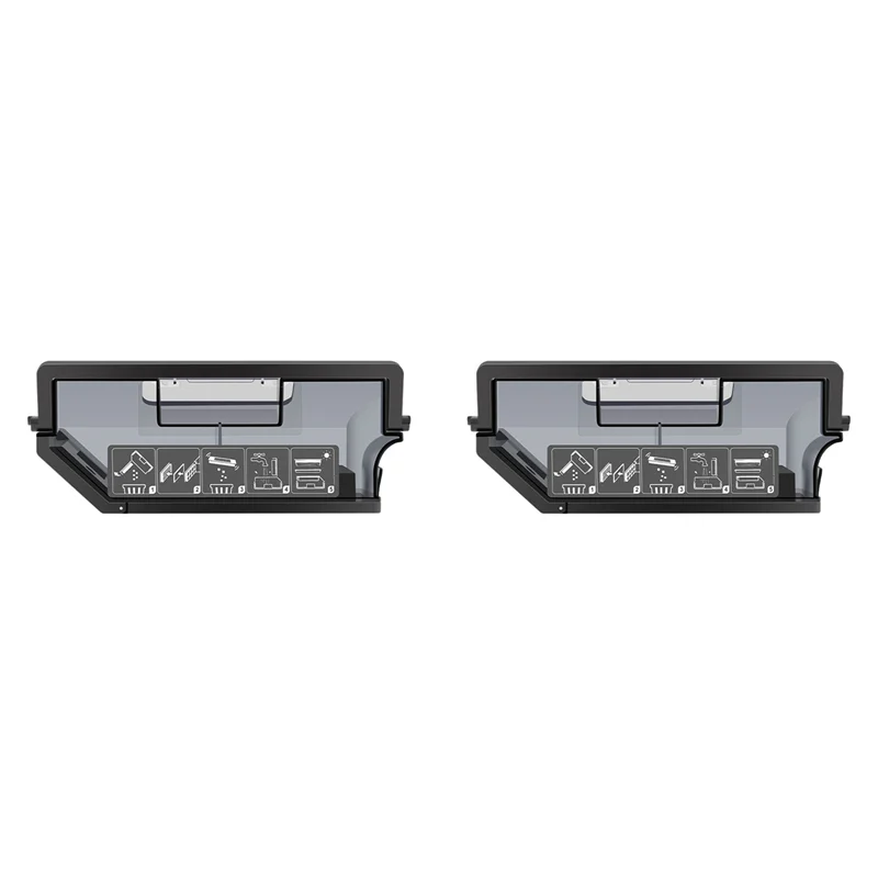 A83X-2X caja de polvo contenedor de basura piezas para ECOVACS Deebot X1 OMNI/TUBRO T10 aspiradora accesorios de caja de cubo de basura negro